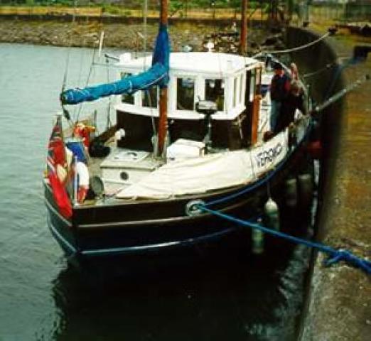 VERONICA - at Ardrossan harbour. Starboard quarter.