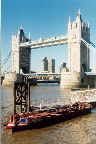 Angel with Aldgate moored by Tower Bridge