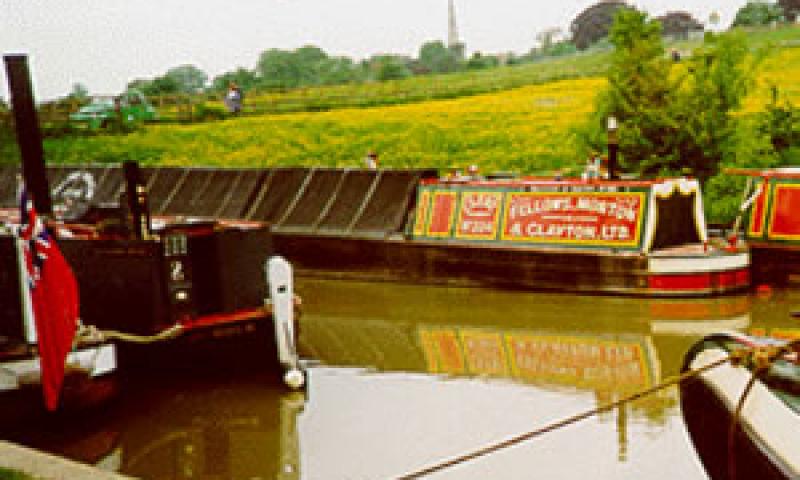 CLENT - moored up. Stern and amidships from port quarter looking forward.  Ref: 13/clent.gif.