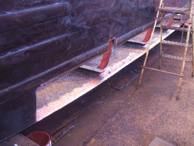 footings prepared for welding