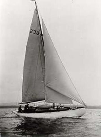 CAYENNE - on her sea trials in 1938. Starboard side.