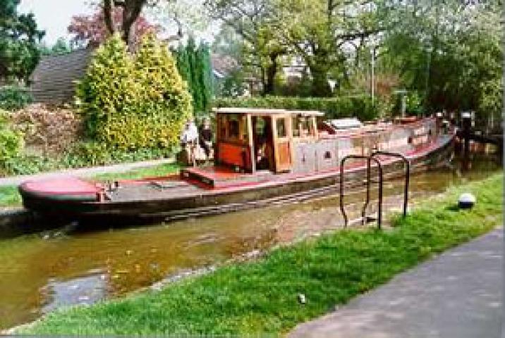 WHITE HEATHER - on canal mooring. Starboard side.