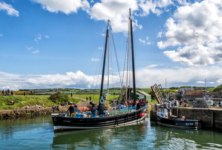 Reaper entering St Andrews Inner Harbour