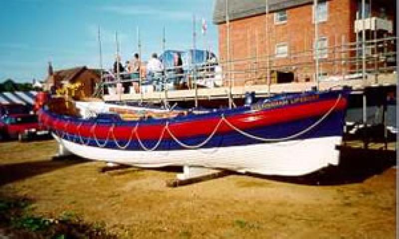 J C MADGE - on display in August 1999 as part of celebrations to mark 175th anniversary of RNLI. Bow from starboard side looking aft.
