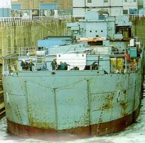 STALKER - at Rosyth in 1995. Bow looking aft.