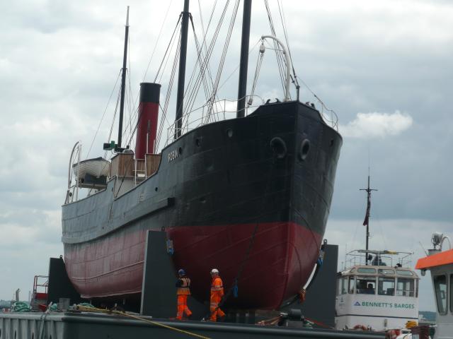 Robin arriving at Royal Dock