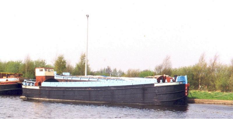 EDEN - moored up. Starboard side.