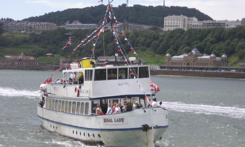 Regal Lady approaching the entrance to Scarborough harbour