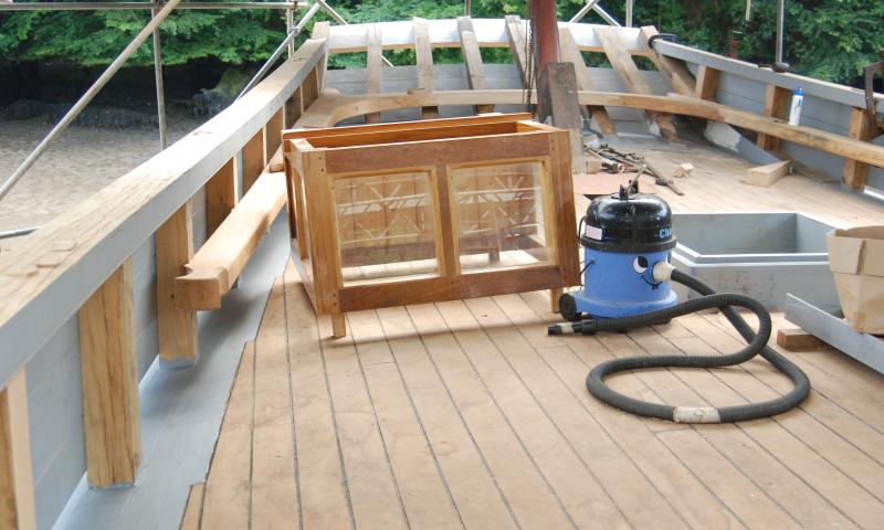 Pilgrim - restoration of deck before relaunch Aug 2011