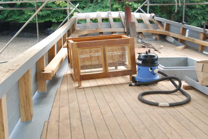 Pilgrim - restoration of deck before relaunch Aug 2011