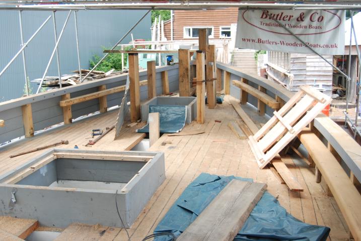 Pilgrim - restoration of deck before relaunch at end of Aug 2011