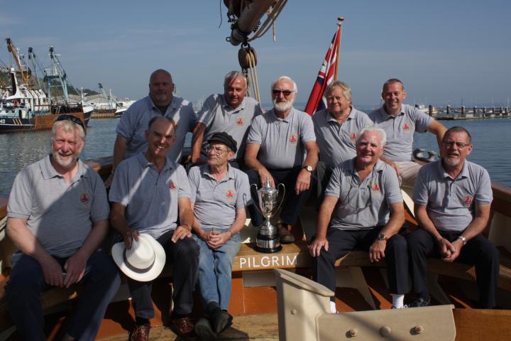 Crew after securing King George V Cup at Heritage Regatta, Brixham, May 2013