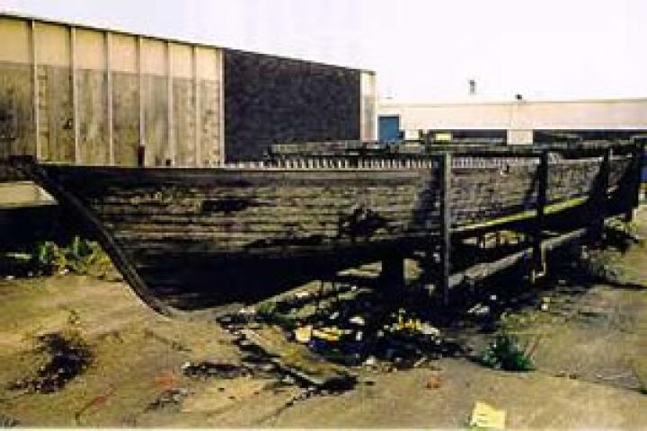 MARY GORDON - laid up. Port bow looking aft.