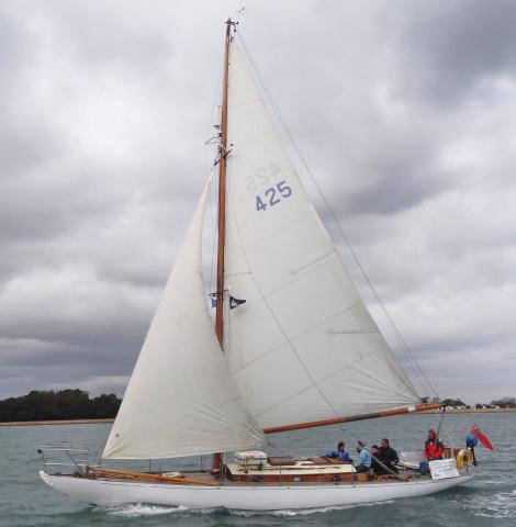 Seascamp - under sail, port view