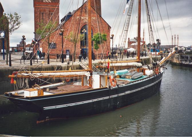 Bessie Ellen alongside - starboard side