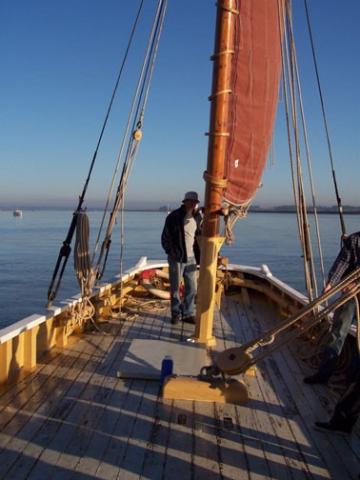 Pioneer on deck - looking aft