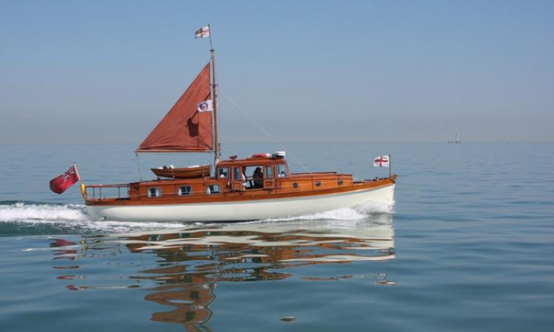 Hilfranor - on the Thames Estuary in May 2010 heading to Ramsgate prior to commemmorative cruise to Dunkirk.