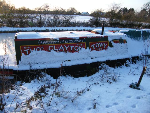 Towy - ice bound on Shropshire Union canal (Photo comp entry)