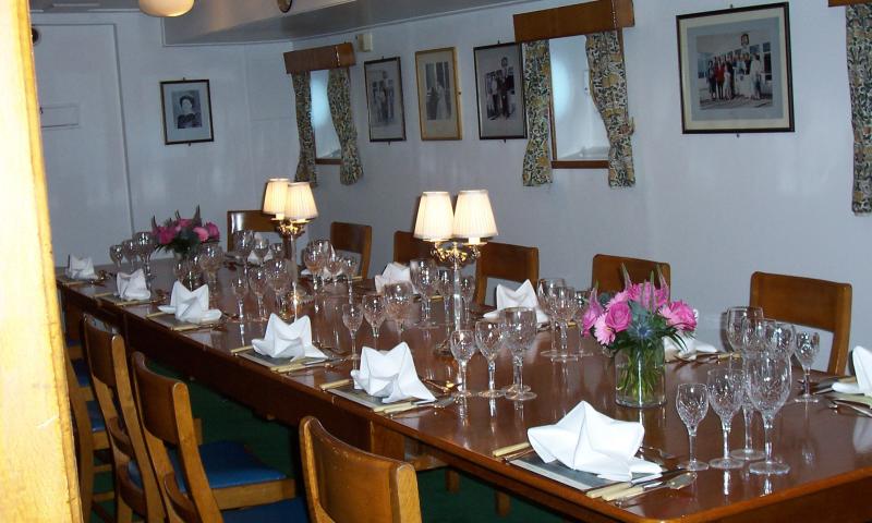 Royal Yacht Britannia - dining saloon