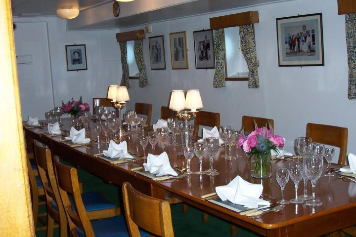 Royal Yacht Britannia - dining saloon