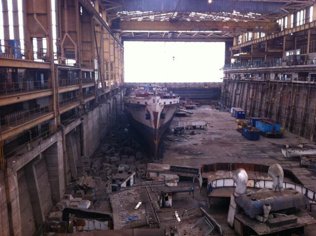 Manxman - being cut up following asbestos removal