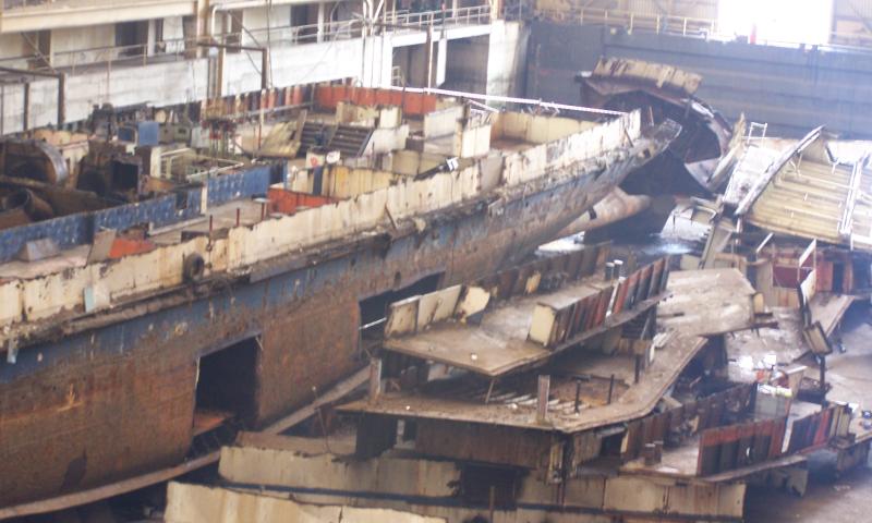Manxman - being dismantled Jun/July 2012