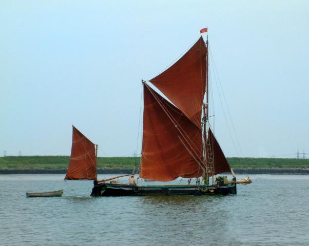Cygnet under sail - starboard side