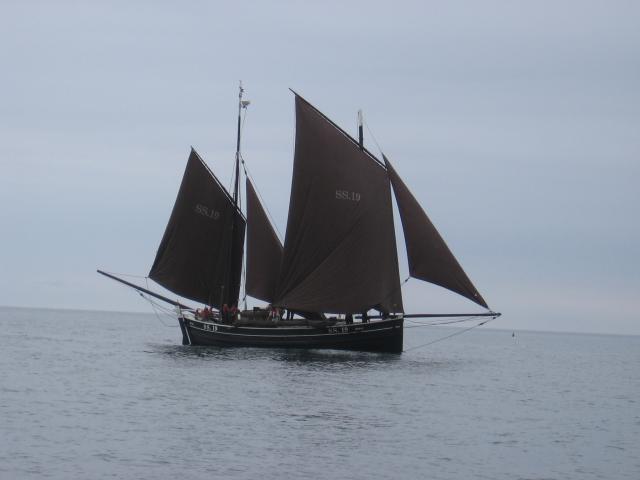 Ripple -lugger sail training day, Newlyn, Mar 12