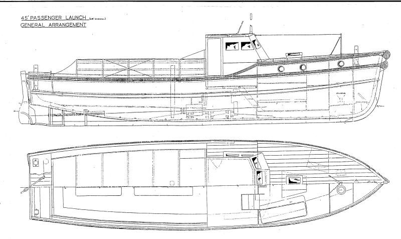 Royal William - general arrangement drawing as she was between 1944-1949