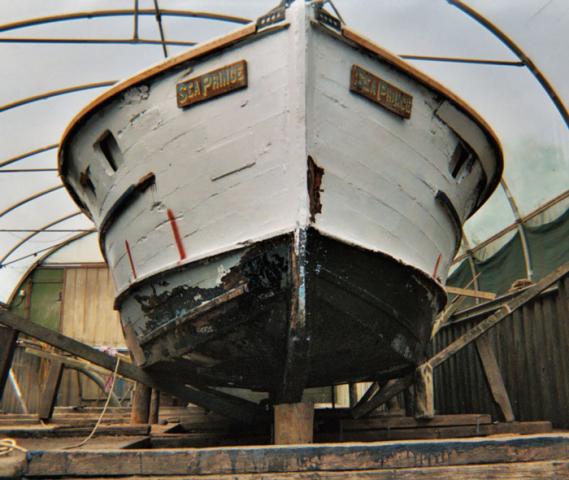 Sea Prince in the boatyard - bow view