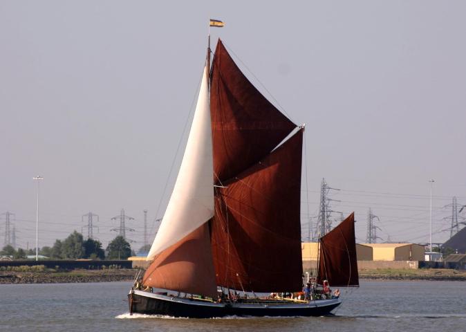 Decima under sail - port side