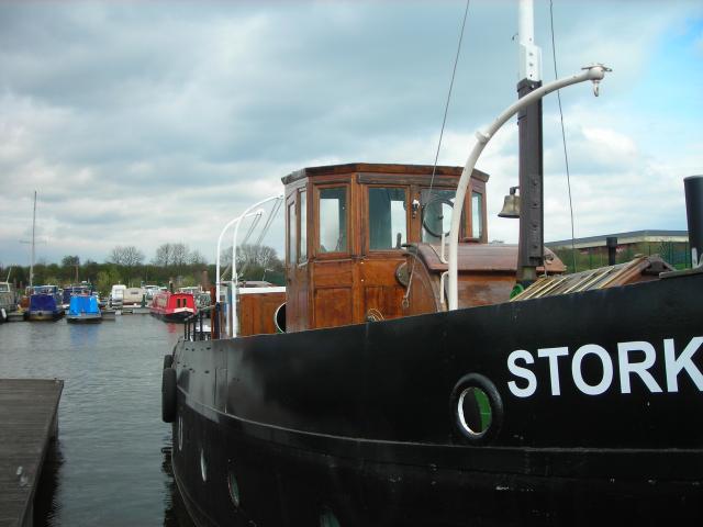 Stork moored