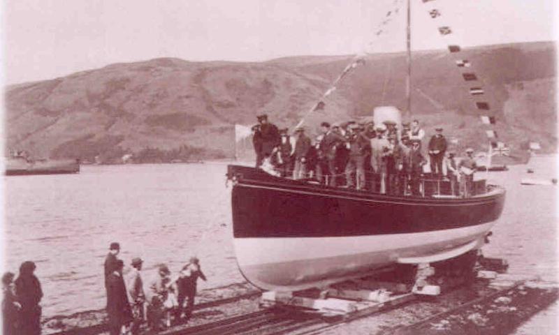 Maria Khristina being launched on 7th June 1923 at Sandbanks