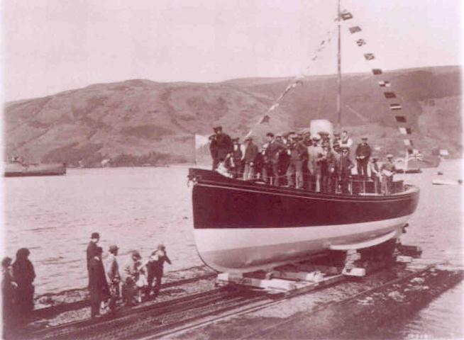 Maria Khristina being launched on 7th June 1923 at Sandbanks