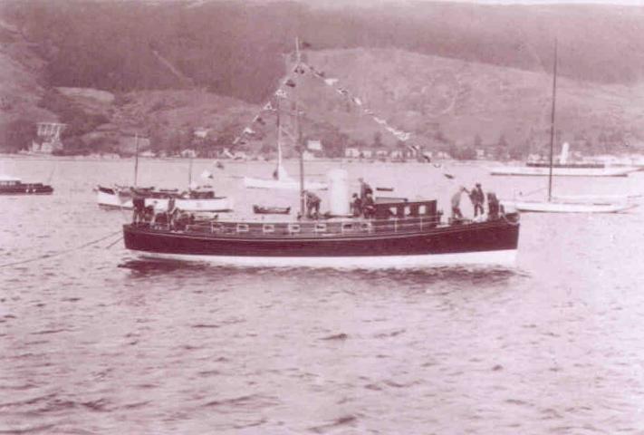 Maria Khristina being launched on 7th June 1923 at Sandbanks