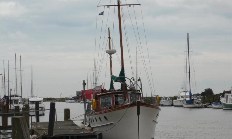 Meridies moored in Southwold