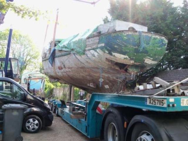 Dorian - being loaded before transportation to Southampton