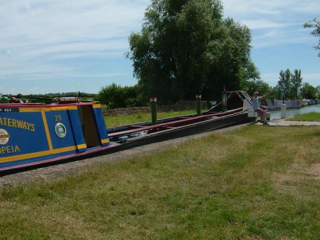 Vessel in lock