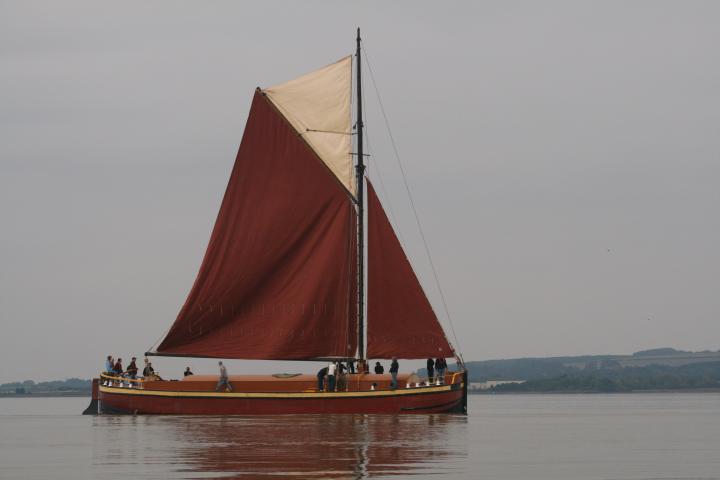 Phyllis under sail - starboard side