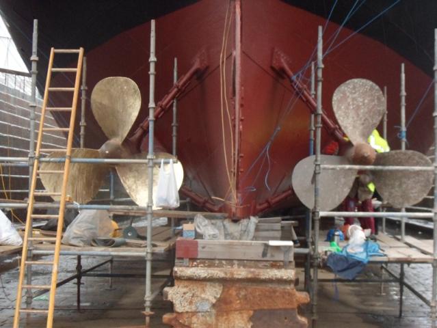 SS Nomadic - stern, propellor