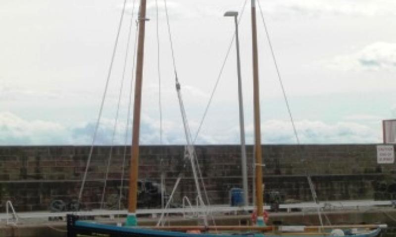 St Vincent - starboard view, masts