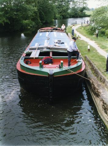 Perseverance IV alongside - bow view