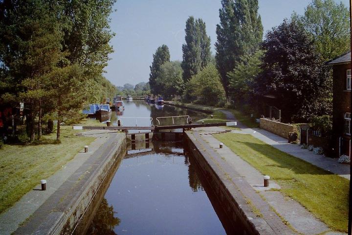 Sickle moored above Uxbridge Lock in 1983