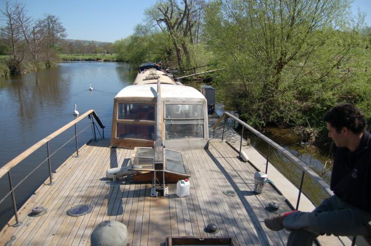 Flashing Stream - deck view looking aft