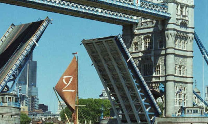 Lady Daphne - coming through Tower Bridge