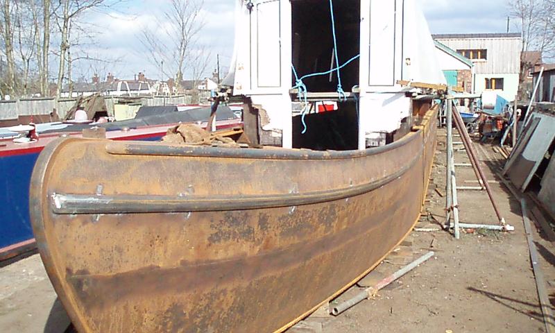 Lady Hatherton 1898 - as she is currently, new steel hull to be fitted 
