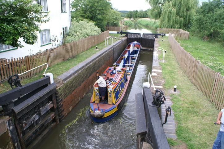 stern view in  lock