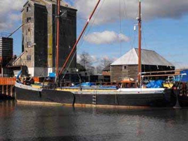 Lady Jean - moored, port side view