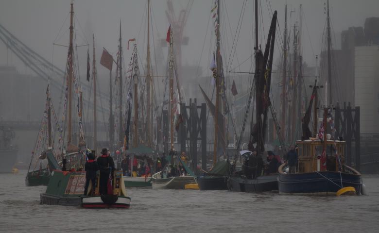 Photo Comp 2012 entry: Bream - passes the avenue of sail on the morning of the Jubilee Pageant 3rd June 2012