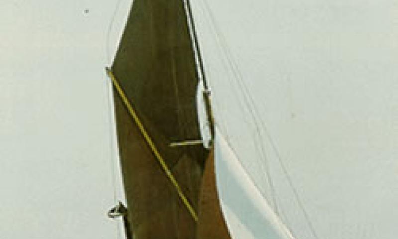 MAY - under sail. Starboard bow looking aft